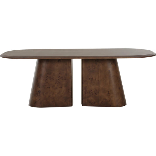 Gladyss Burl Oval Dining Table by TOV Furniture. Made from mdf, veneer in a transitional style.