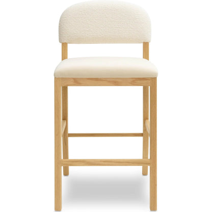 Calla Performance Velvet Counter Stool by TOV Furniture. Made from velvet, wood in a transitional style.