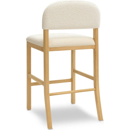 Calla Performance Velvet Counter Stool by TOV Furniture. Made from velvet, wood in a transitional style.