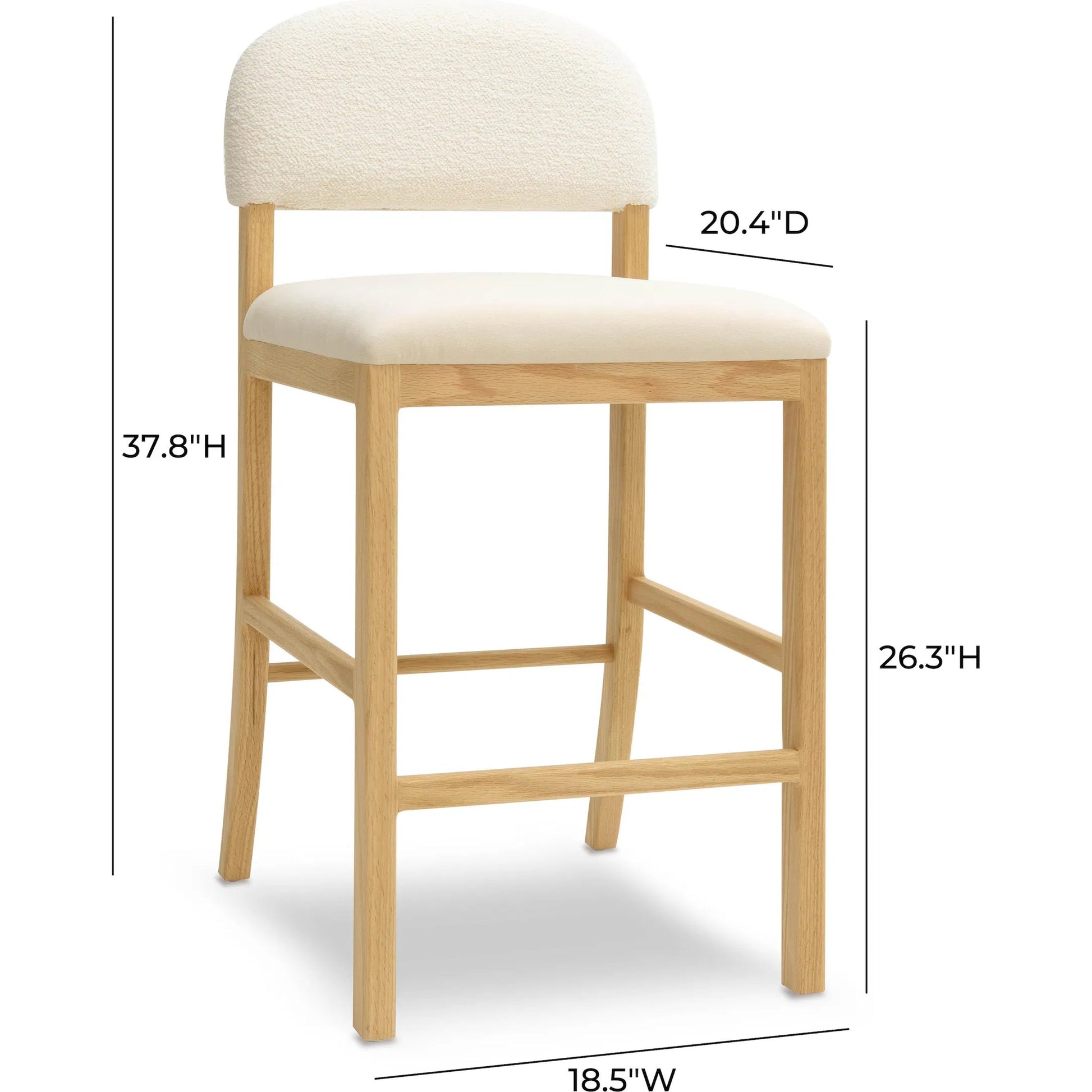 Calla Performance Velvet Counter Stool by TOV Furniture. Made from velvet, wood in a transitional style.