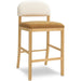 Calla Performance Velvet Counter Stool by TOV Furniture. Made from velvet, wood in a transitional style.