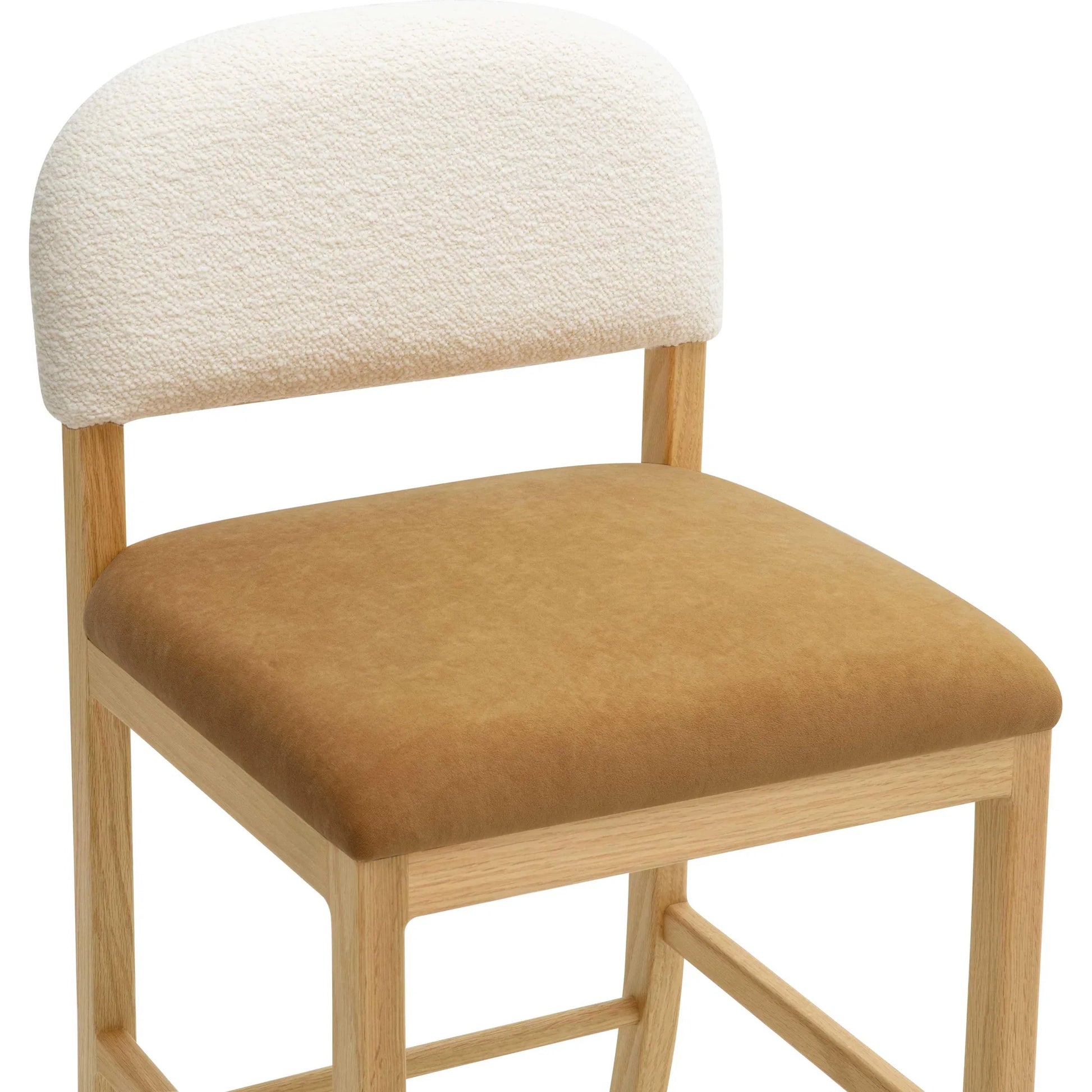 Calla Performance Velvet Counter Stool by TOV Furniture. Made from velvet, wood in a transitional style.
