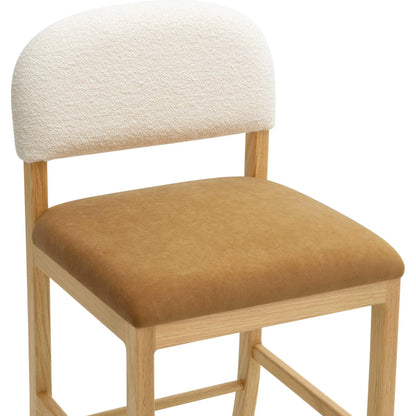 Calla Performance Velvet Counter Stool by TOV Furniture. Made from velvet, wood in a transitional style.