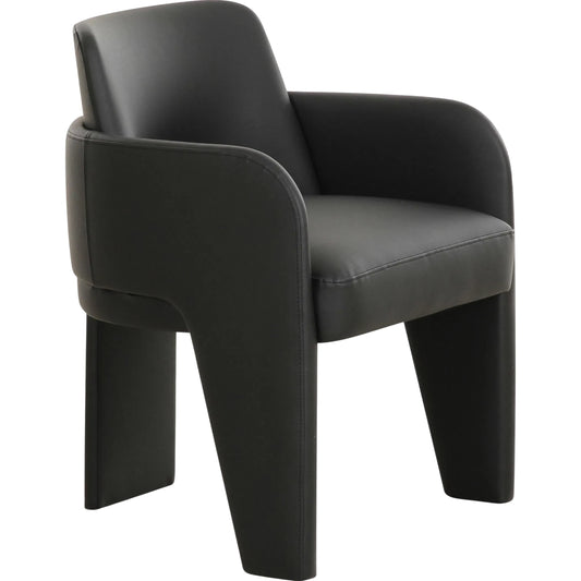 Leo Performance Vegan Leather Dining Chair by TOV Furniture. Made from plywood, vegan leather in a unique style.