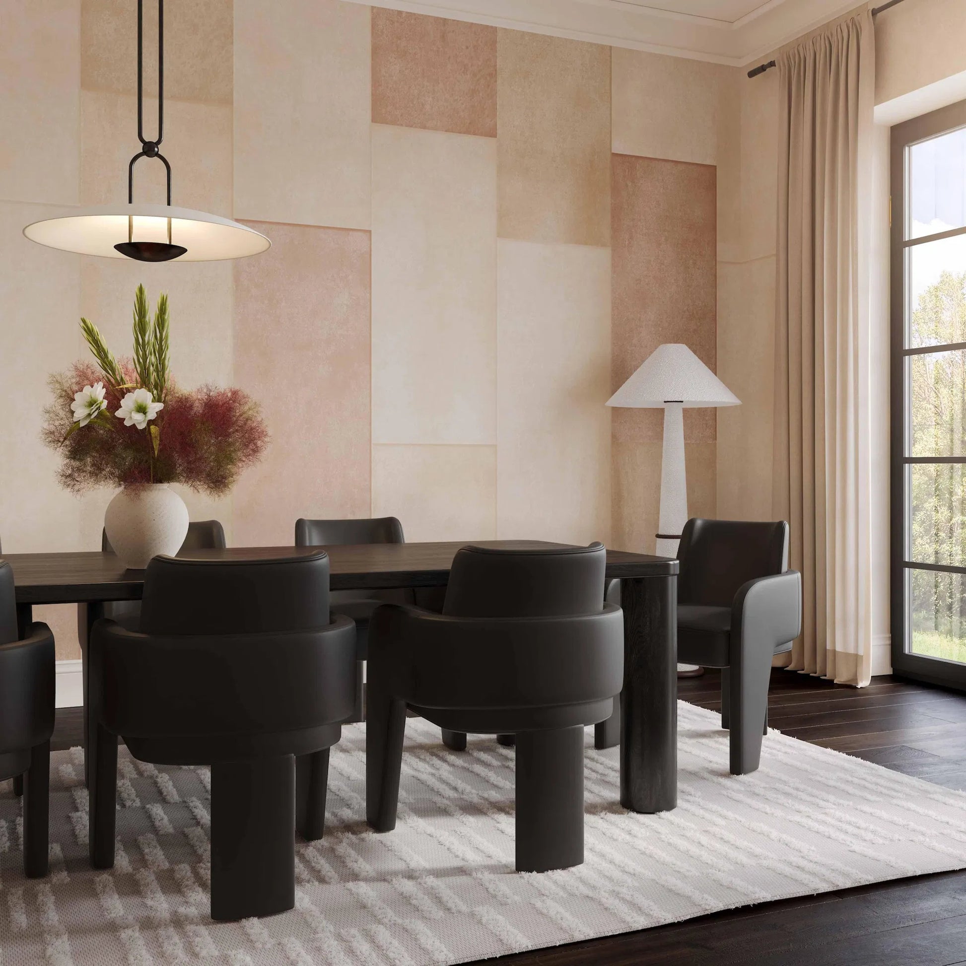 Leo Performance Vegan Leather Dining Chair by TOV Furniture. Made from plywood, vegan leather in a transitional style.