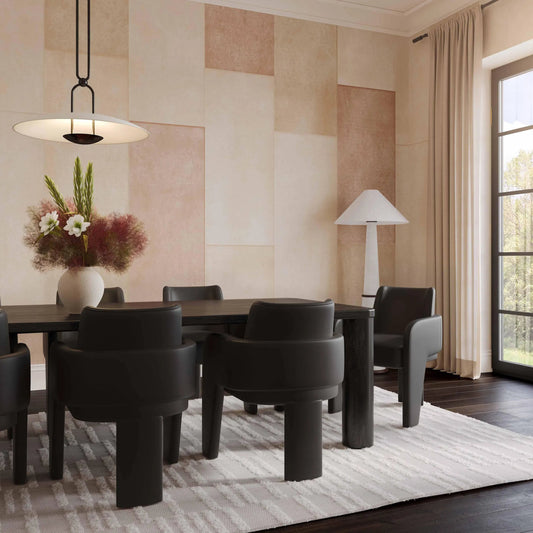 Leo Performance Vegan Leather Dining Chair by TOV Furniture. Made from plywood, vegan leather in a transitional style.