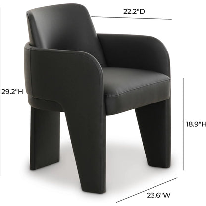 Leo Performance Vegan Leather Dining Chair by TOV Furniture. Made from plywood, vegan leather in a transitional style.