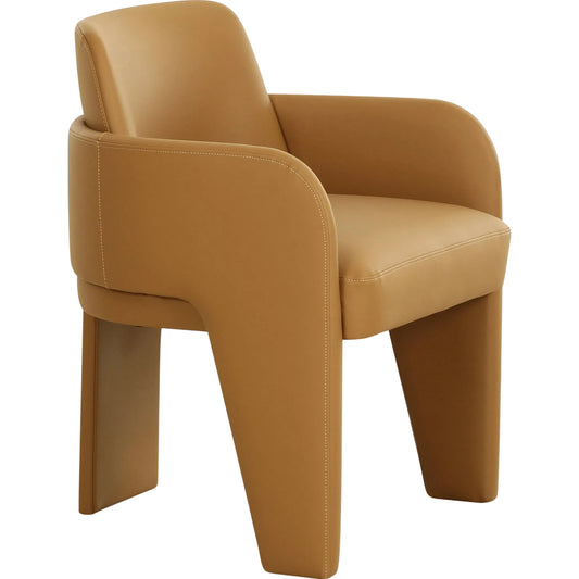 Leo Performance Vegan Leather Dining Chair by TOV Furniture. Made from plywood, vegan leather in a unique style.