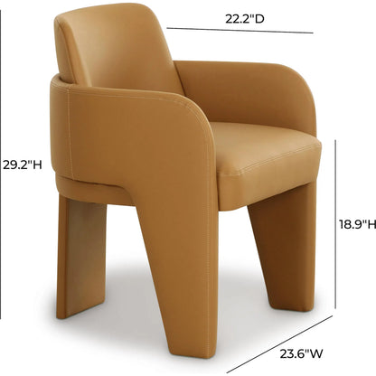 Leo Performance Vegan Leather Dining Chair by TOV Furniture. Made from plywood, vegan leather in a transitional style.