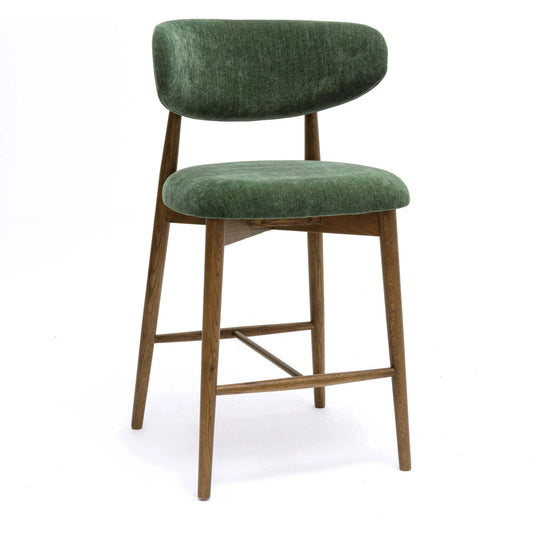 Zinea Performance Textured Velvet Counter Stool by TOV Furniture. Made from velvet, wood in a unique style.