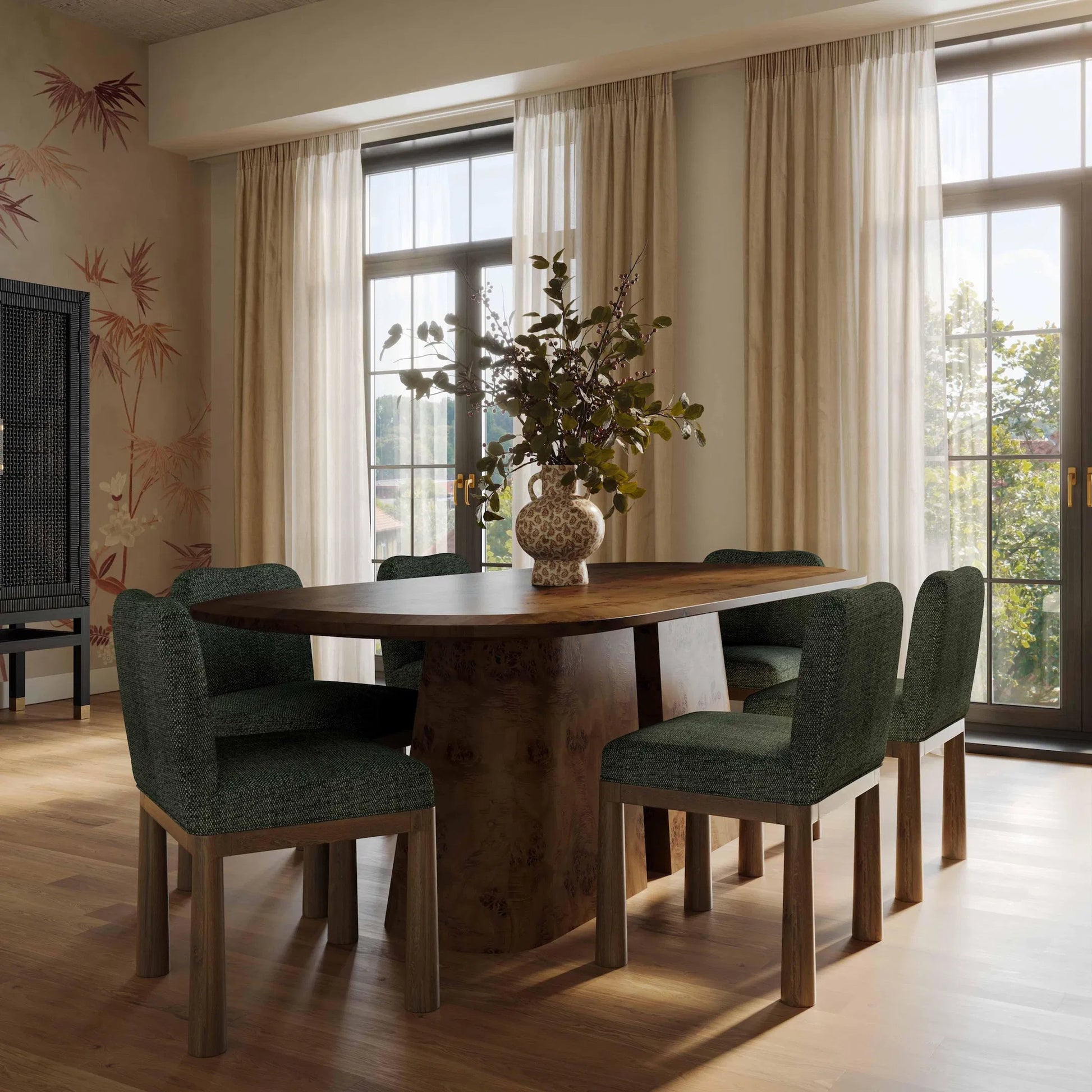 Tiara Performance Basketweave Fabric Dining Chair by TOV Furniture. Made from fabric, plywood, wood in a traditional style.