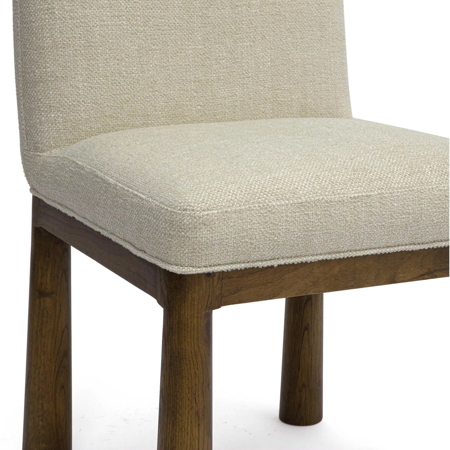 010 SI-2356367 | Closeup | Tiara Performance Basketweave Fabric Dining Chair by TOV Furniture. Made from fabric, plywood, wood in a traditional style.