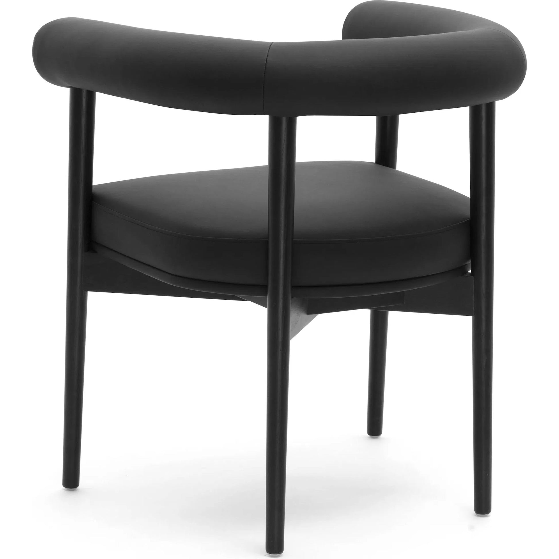 Spara Vegan Leather Dining Chair by TOV Furniture. Made from vegan leather, wood in a modern style.