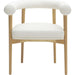 Spara Vegan Leather Dining Chair by TOV Furniture. Made from vegan leather, wood in a modern style.