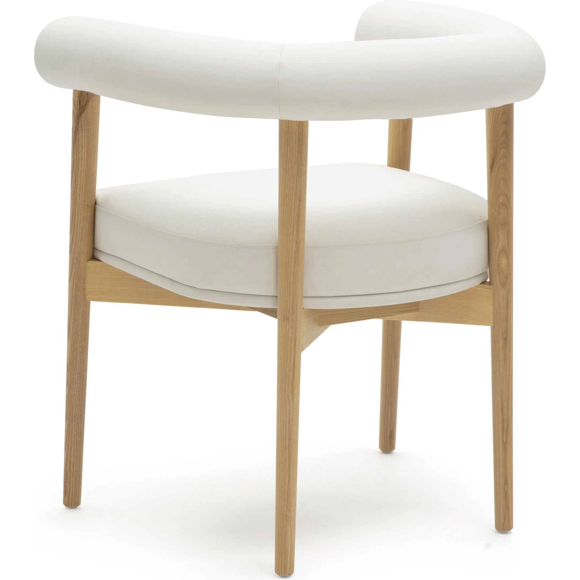 Spara Vegan Leather Dining Chair by TOV Furniture. Made from vegan leather, wood in a modern style.