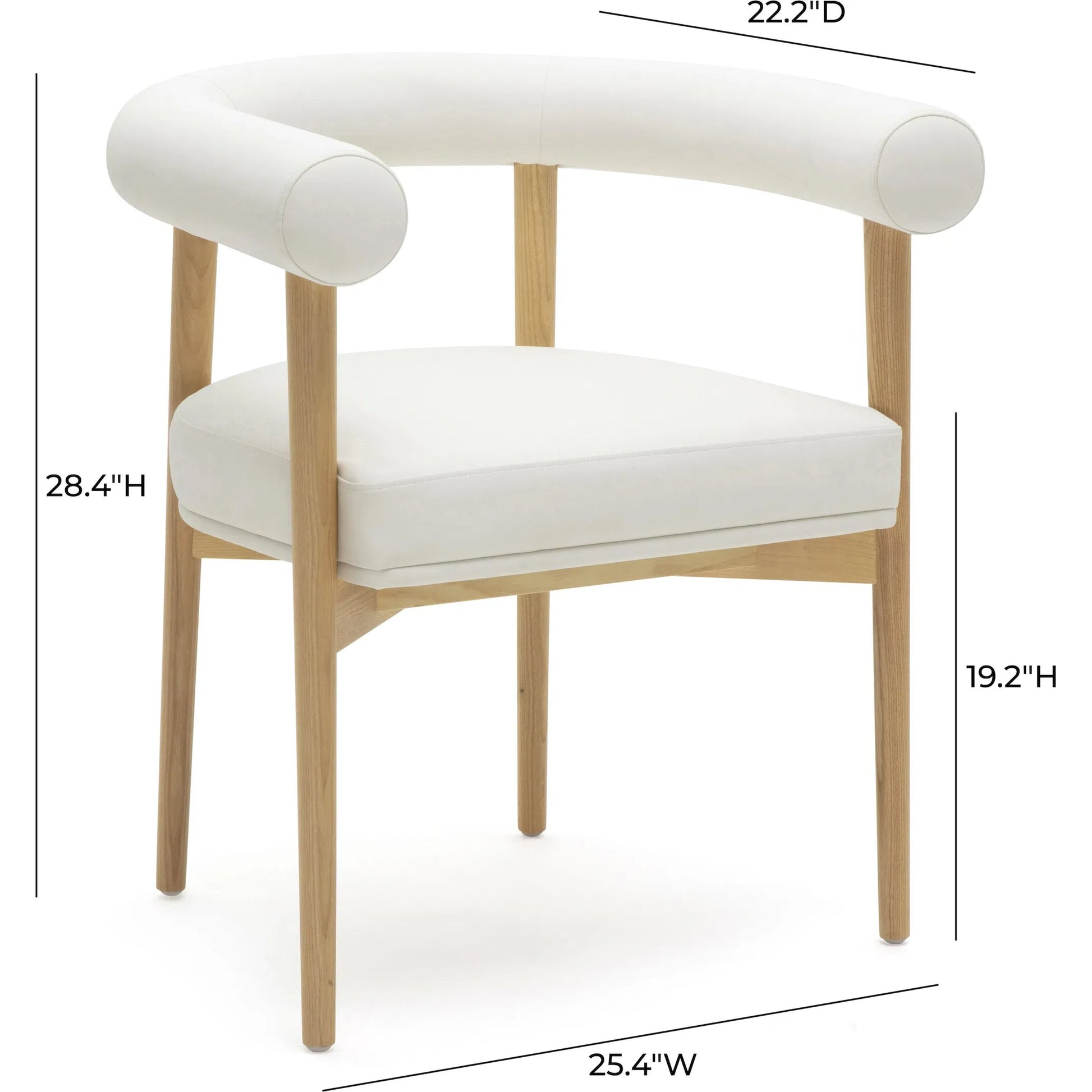 Spara Vegan Leather Dining Chair by TOV Furniture. Made from vegan leather, wood in a modern style.