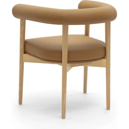 Spara Vegan Leather Dining Chair by TOV Furniture. Made from vegan leather, wood in a modern style.