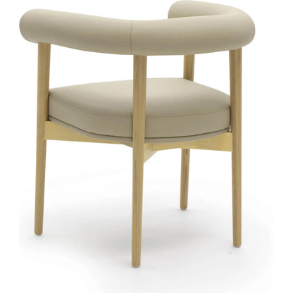 Spara Vegan Leather Dining Chair by TOV Furniture. Made from vegan leather, wood in a modern style.