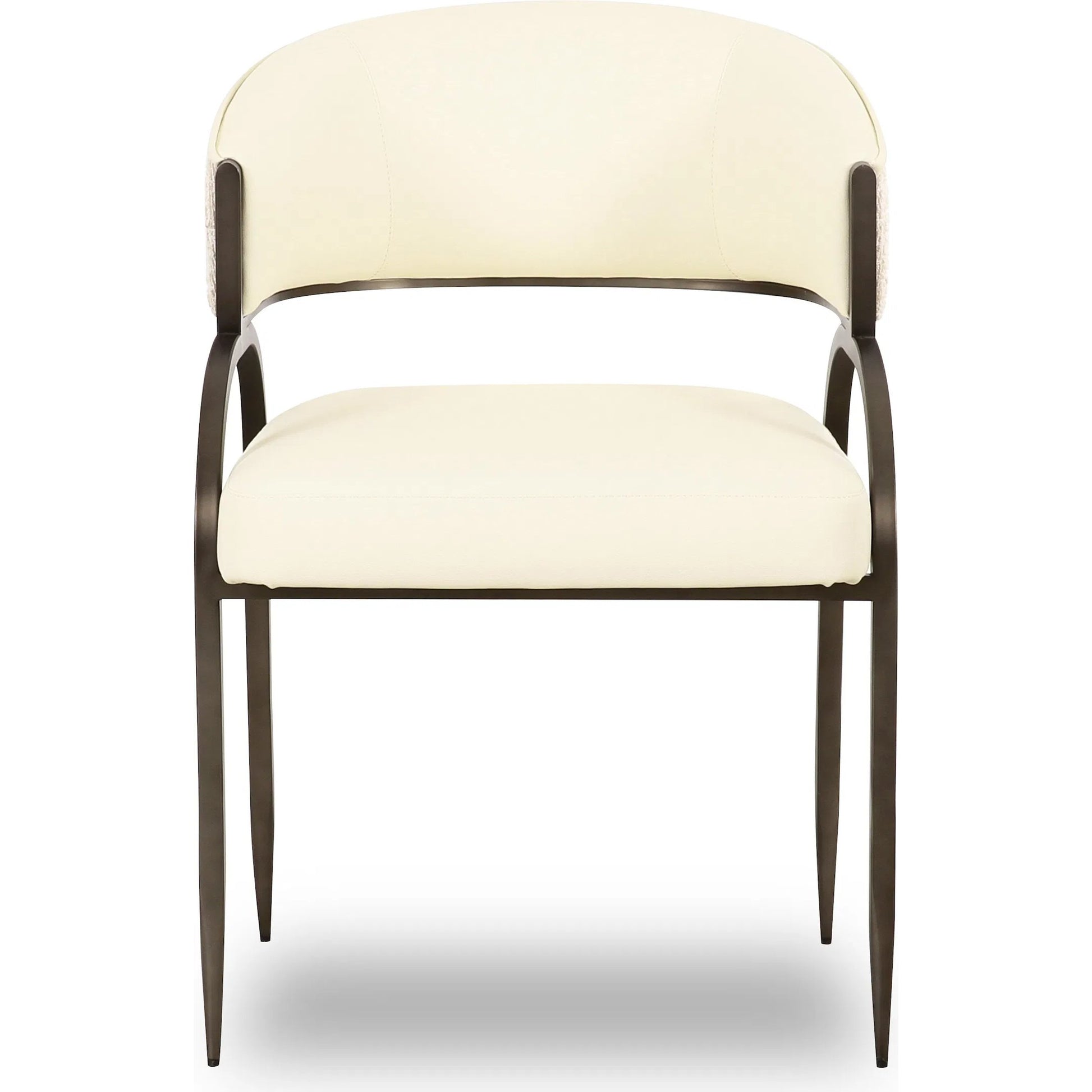 Tatum Vegan Leather 2-Tone Dining Chair by TOV Furniture. Made from fabric, foam, plywood, polyester, stainless steel in a unique style.