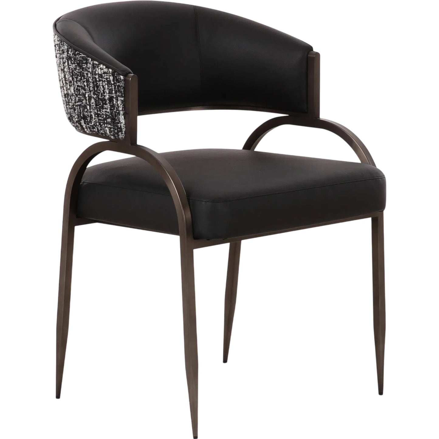 002 SI-2454393 | Primary Silo | Tatum Vegan Leather 2-Tone Dining Chair by TOV Furniture. Made from fabric, foam, plywood, polyester, stainless steel in a unique style.