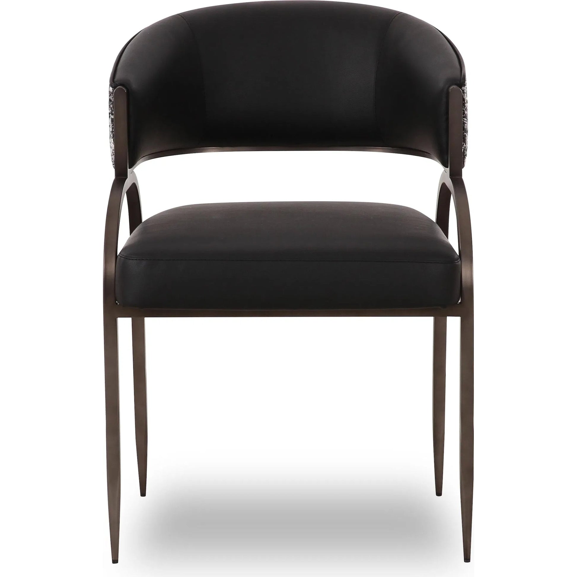 Tatum Vegan Leather 2-Tone Dining Chair by TOV Furniture. Made from fabric, foam, plywood, polyester, stainless steel in a unique style.