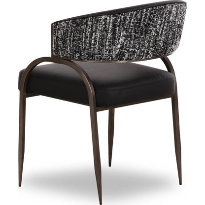 Tatum Vegan Leather 2-Tone Dining Chair by TOV Furniture. Made from fabric, foam, plywood, polyester, stainless steel in a unique style.