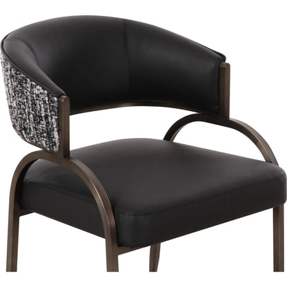 Tatum Vegan Leather 2-Tone Dining Chair by TOV Furniture. Made from fabric, foam, plywood, polyester, stainless steel in a unique style.