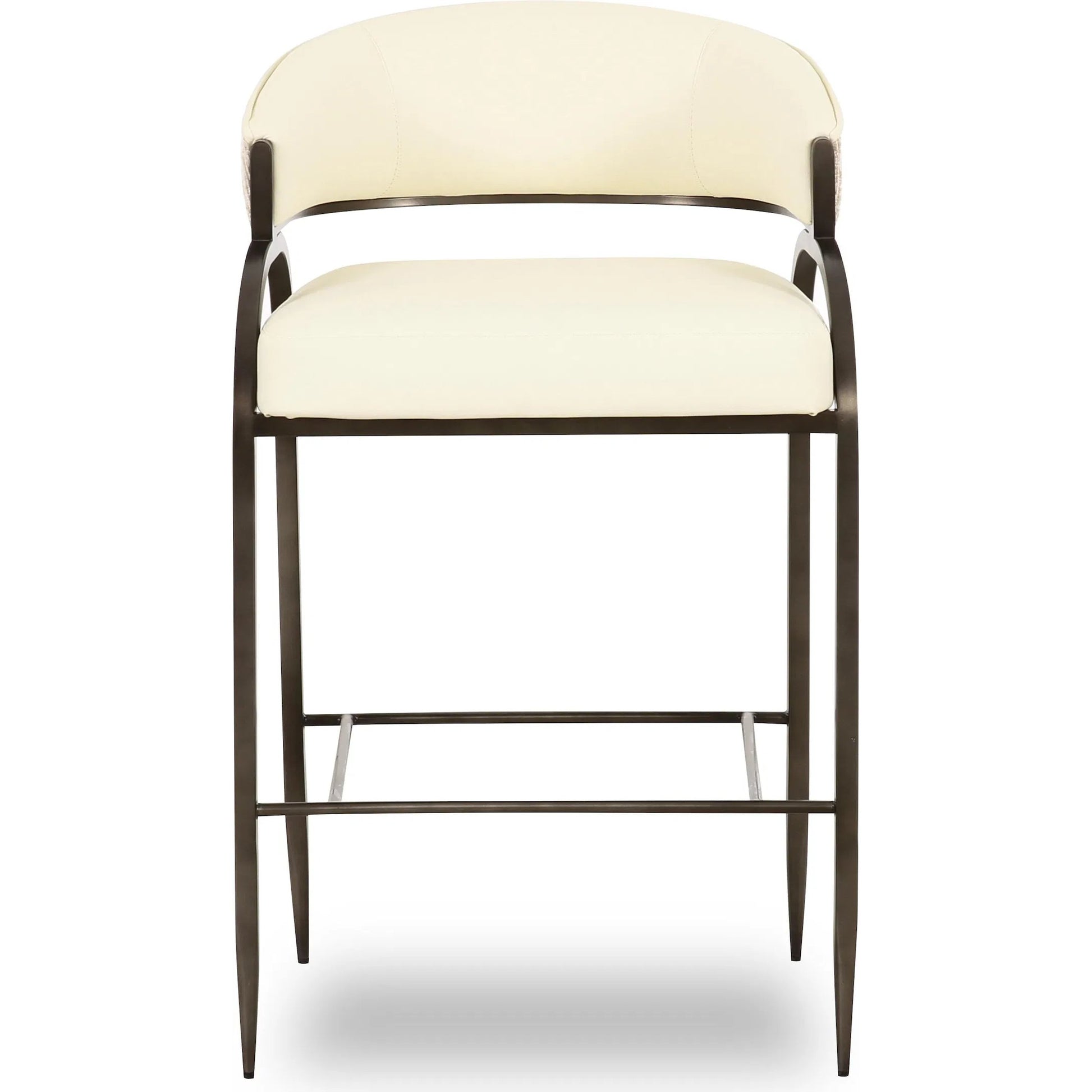 Tatum Vegan Leather 2-Tone Counter Stool by TOV Furniture. Made from fabric, foam, plywood, polyester, stainless steel in a unique style.