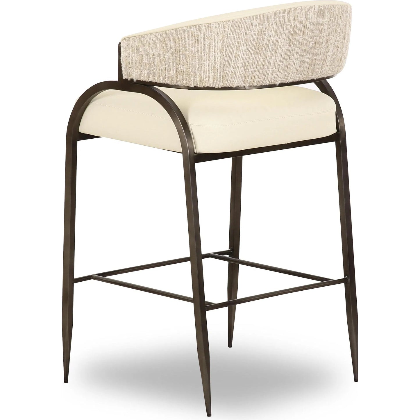 004 SI-2454390 | Additional Silo | Tatum Vegan Leather 2-Tone Counter Stool by TOV Furniture. Made from fabric, foam, plywood, polyester, stainless steel in a unique style.