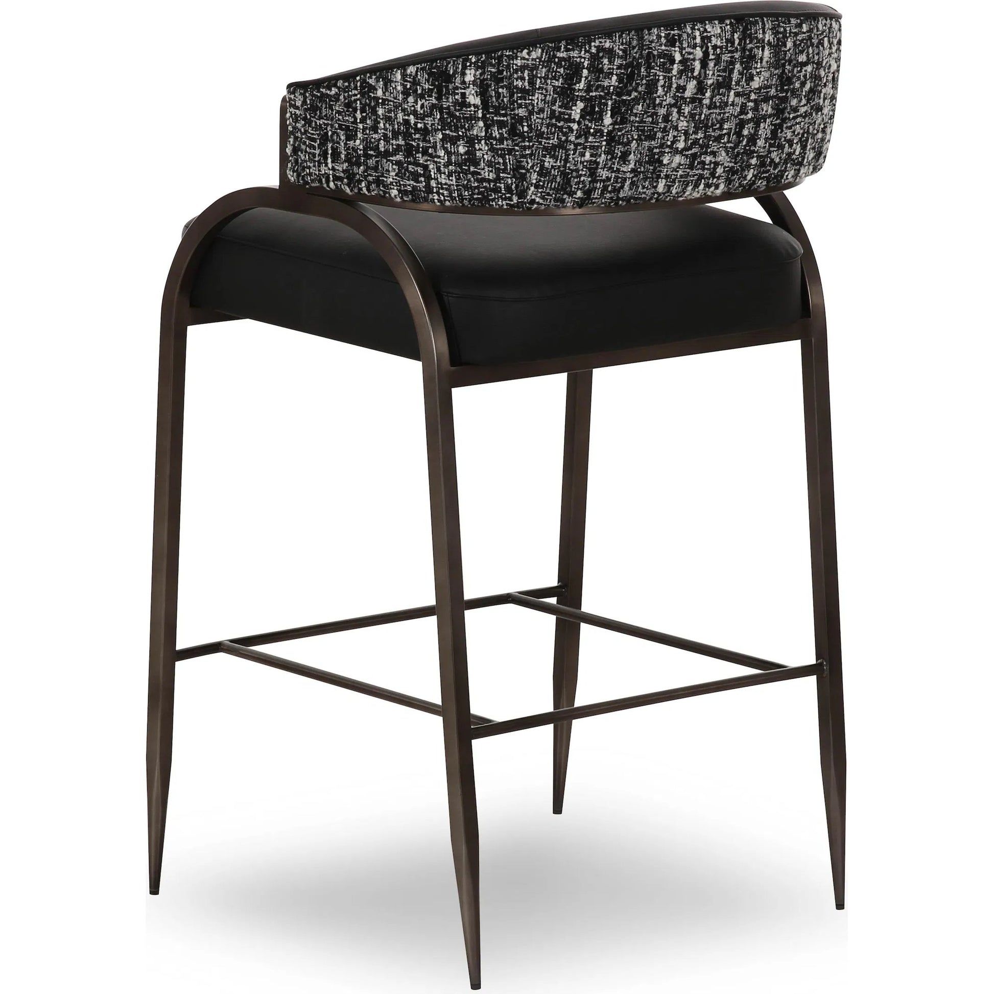 Tatum Vegan Leather 2-Tone Counter Stool by TOV Furniture. Made from fabric, foam, plywood, polyester, stainless steel in a unique style.