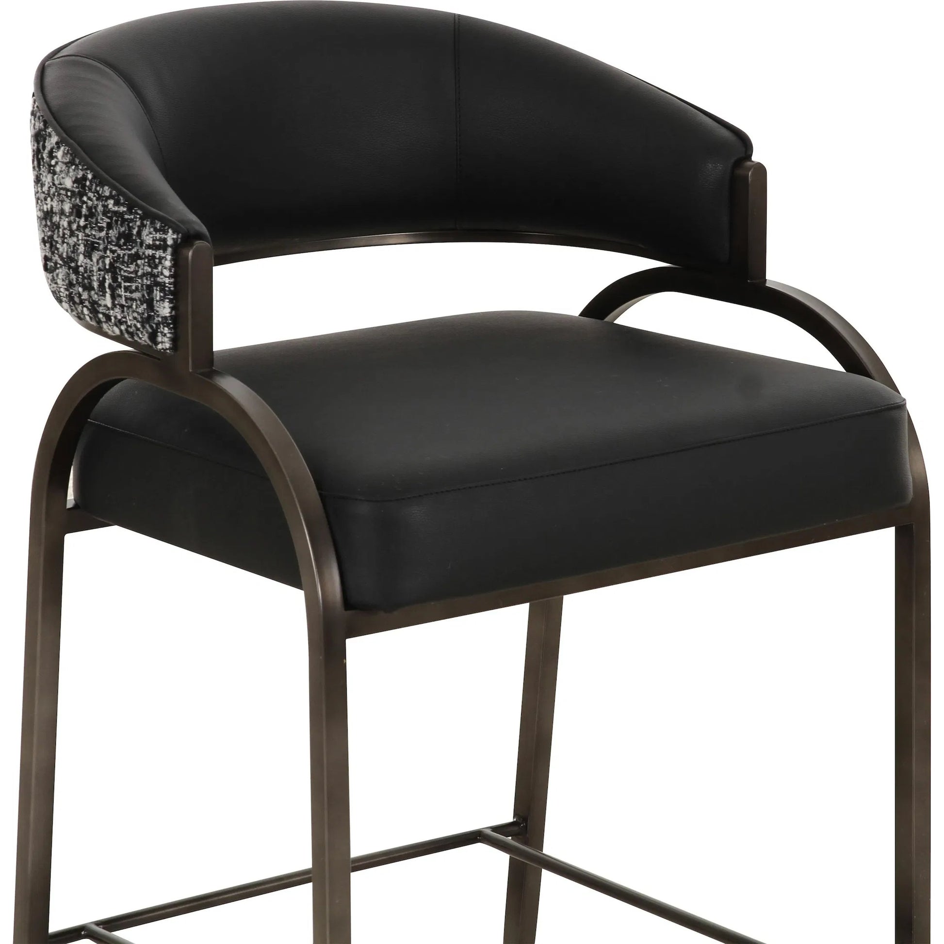 Tatum Vegan Leather 2-Tone Counter Stool by TOV Furniture. Made from fabric, foam, plywood, polyester, stainless steel in a unique style.