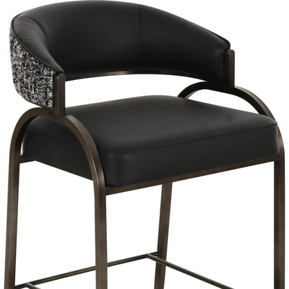 Tatum Vegan Leather 2-Tone Counter Stool by TOV Furniture. Made from fabric, foam, plywood, polyester, stainless steel in a unique style.