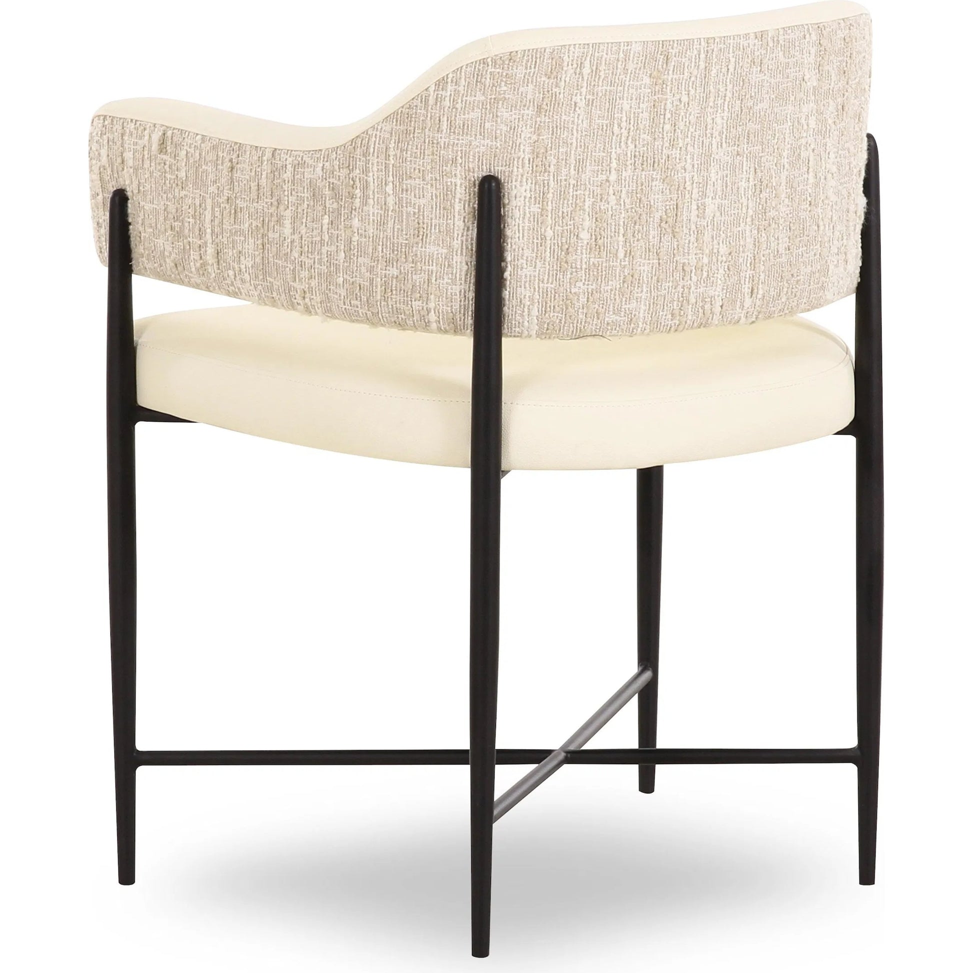 Sezanne Vegan Leather 2-Tone Dining Chair by TOV Furniture. Made from fabric, foam, iron, plywood, polyester, stainless steel in a unique style.