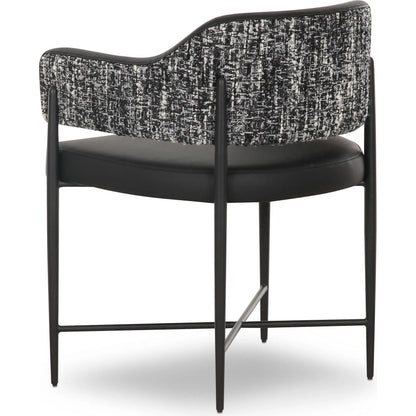 Sezanne Vegan Leather 2-Tone Dining Chair by TOV Furniture. Made from fabric, foam, iron, plywood, polyester, stainless steel in a unique style.