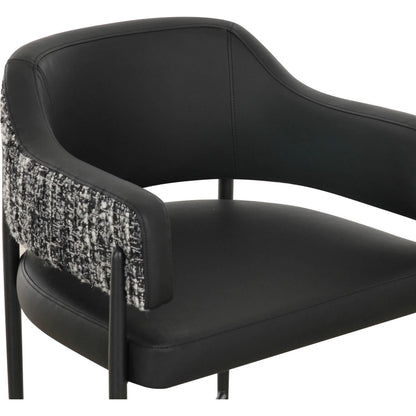 Sezanne Vegan Leather 2-Tone Dining Chair by TOV Furniture. Made from fabric, foam, iron, plywood, polyester, stainless steel in a unique style.