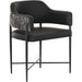 Sezanne Vegan Leather 2-Tone Dining Chair by TOV Furniture. Made from fabric, foam, iron, plywood, polyester, stainless steel in a unique style.