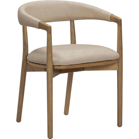Vina Vegan Leather Dining Chair by TOV Furniture. Made from fabric, rubber wood in a unique style.