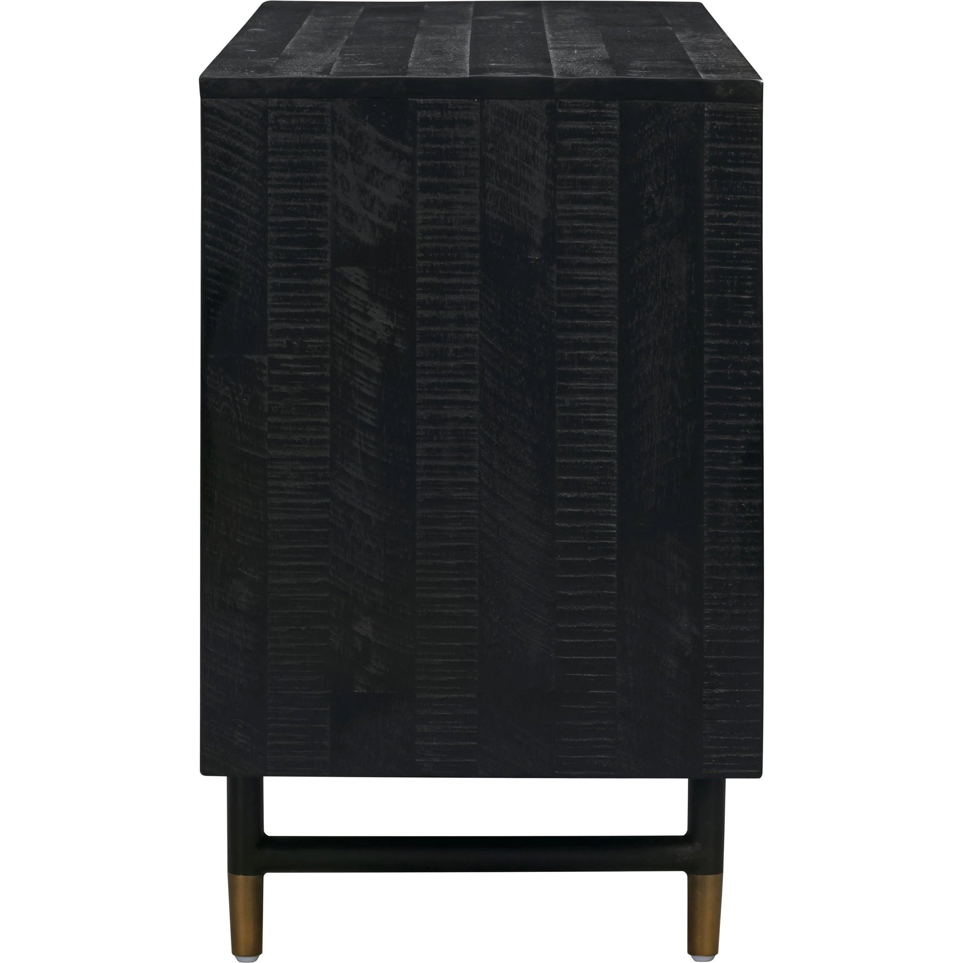 Gatsby Wood Buffet by TOV Furniture in natural and black. Made from acacia, steel, tempered glass in a modern style.