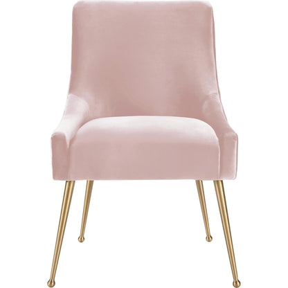 Beatrix Side Chair by TOV Furniture. Made from velvet in a modern style.