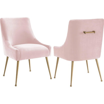 Beatrix Side Chair by TOV Furniture. Made from velvet in a modern style.