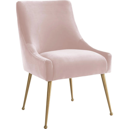 Beatrix Side Chair by TOV Furniture. Made from velvet in a modern style.