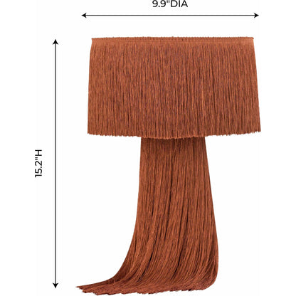 Atolla Tassel Table Lamp by TOV Furniture. Made from cotton in a eclectic & global style.