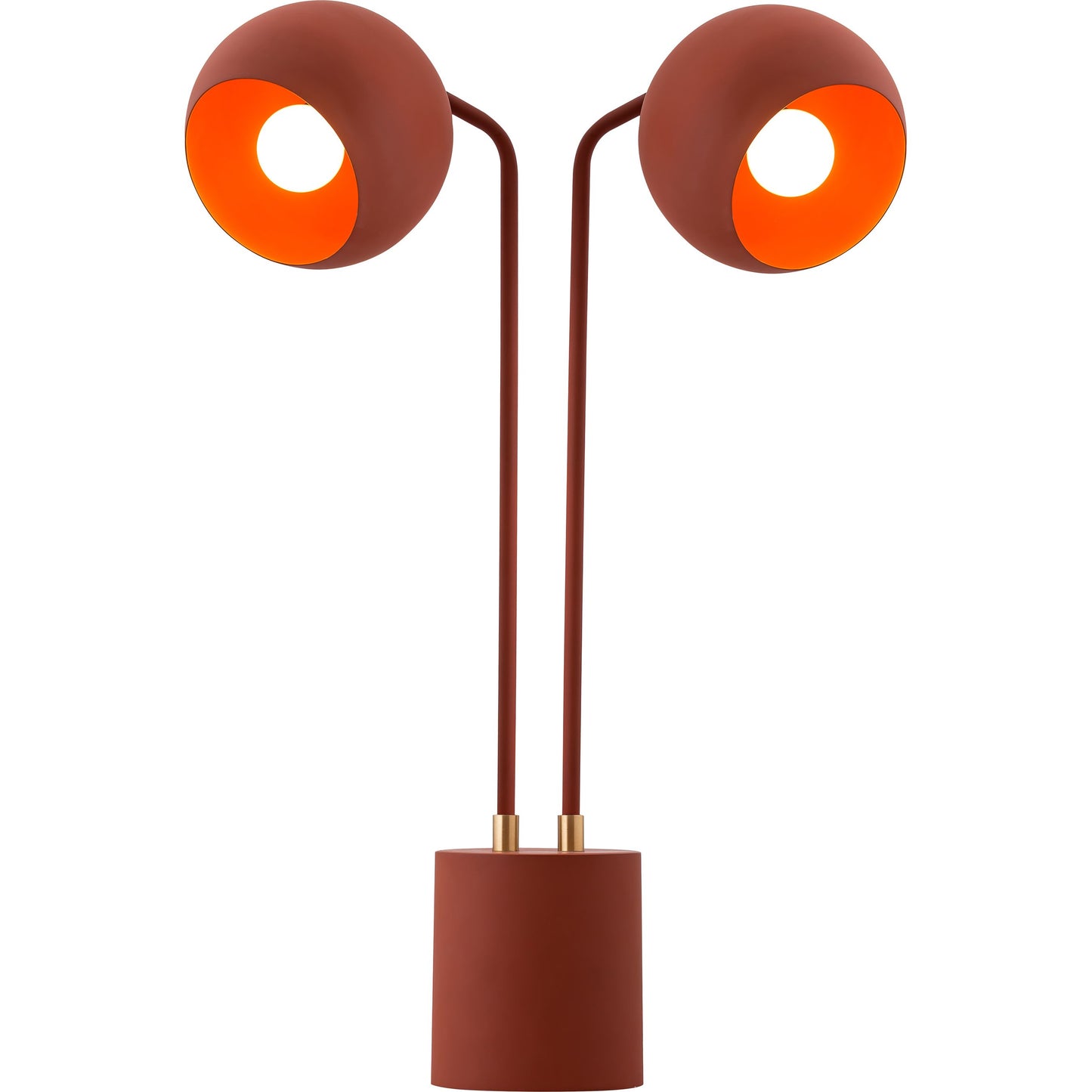 001 SI-1787163 | Additional Silo | Hubli Table Lamp by TOV Furniture in red terracotta. Made from iron, brass in a modern style.
