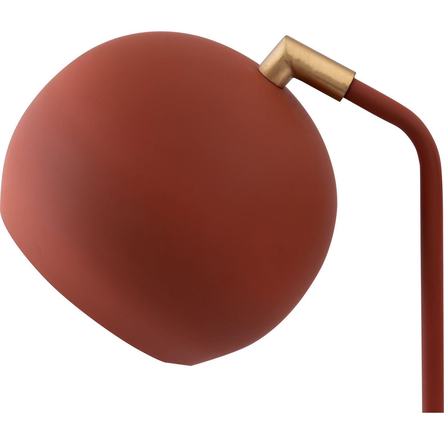 004 SI-1787163 | Closeup | Hubli Table Lamp by TOV Furniture in red terracotta. Made from iron, brass in a modern style.