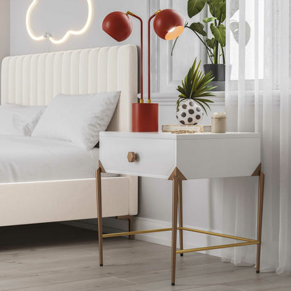 Hubli Table Lamp by TOV Furniture in red terracotta. Made from iron, brass in a modern style.