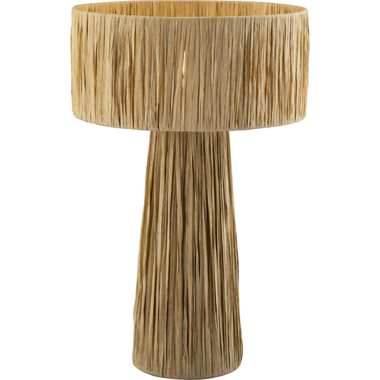 Shelby Rafia Table Lamp by TOV Furniture. Made from raffia, iron in a coastal style.