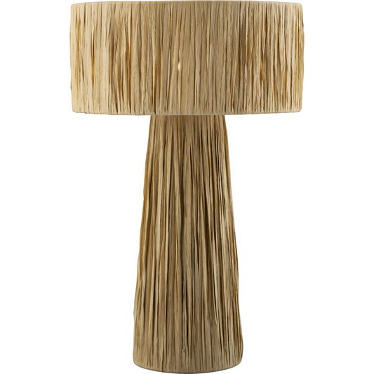 Shelby Rafia Table Lamp by TOV Furniture. Made from raffia, iron in a coastal style.