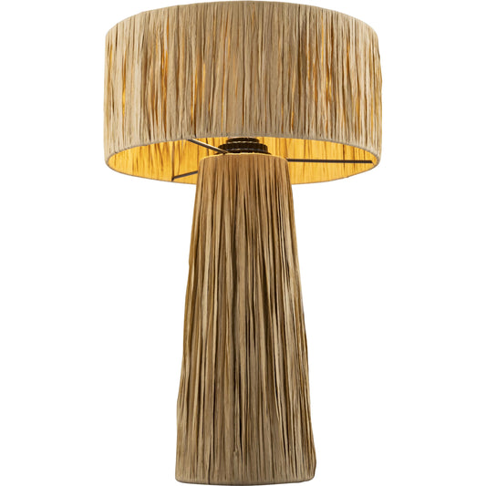 Shelby Rafia Table Lamp by TOV Furniture. Made from raffia, iron in a coastal style.