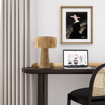 Braden Desk/Console Table by TOV Furniture. Made from acacia, mdf veneer, metal, oak in a modern style.