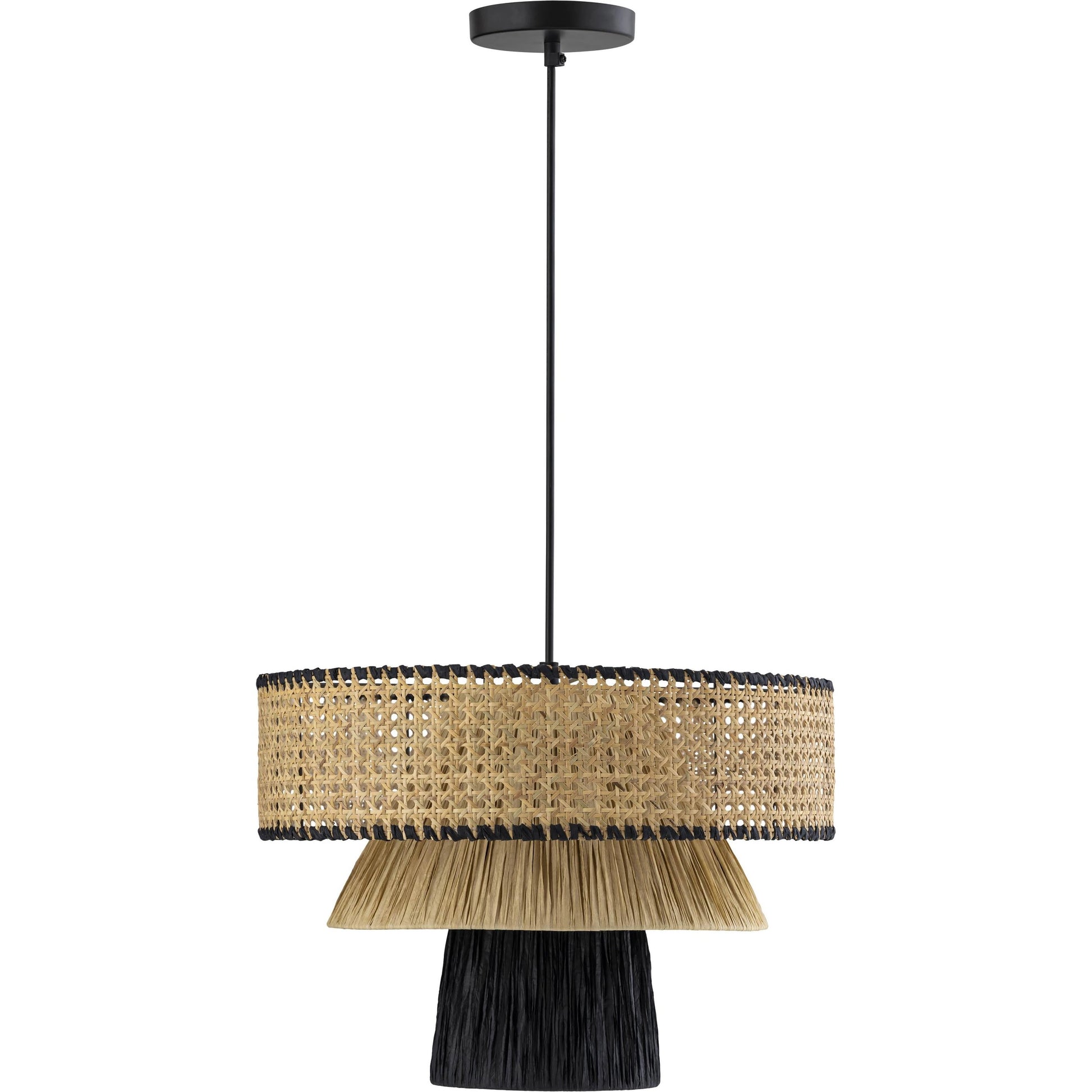 Rylie Pendant by TOV Furniture in black,natural. Made from unique in a coastal style.